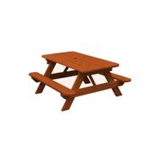 Kids' Picnic Table with Umbrella Hole - Redwood Stain